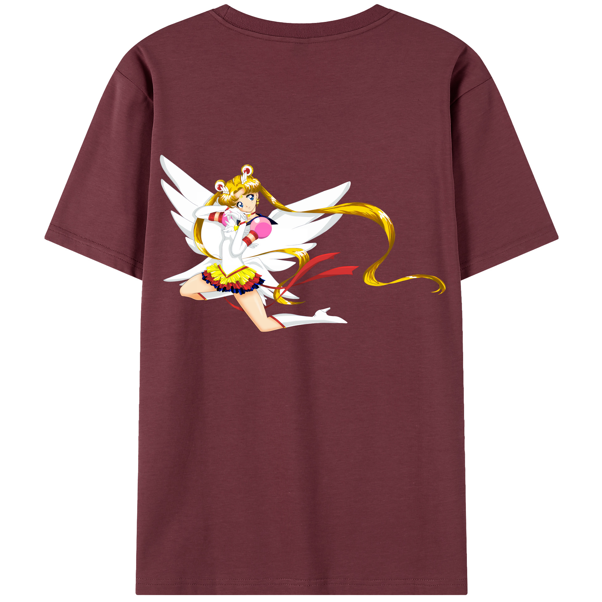 （画像用） 美少女戦士セーラームーン 月野 うさぎ つきの うさぎ Sailor Moon Tsukino Usagi 綿100％半袖Tシャツ（背面プリント）